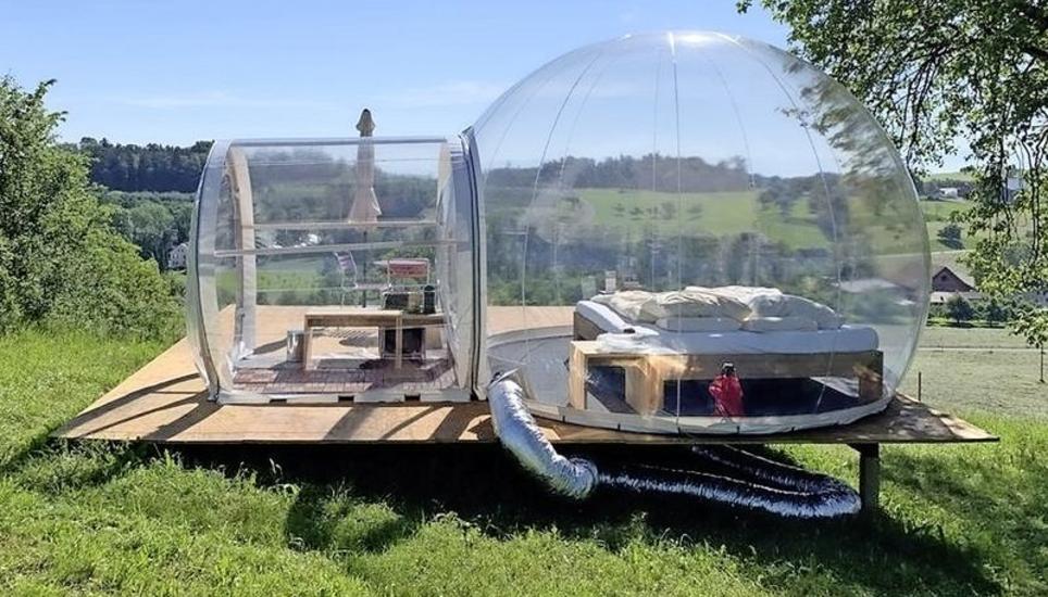 Die Bubble-Hotels erfreuen sich im Thurgau grosser Beliebtheit. Bild: Thurgau Tourismus