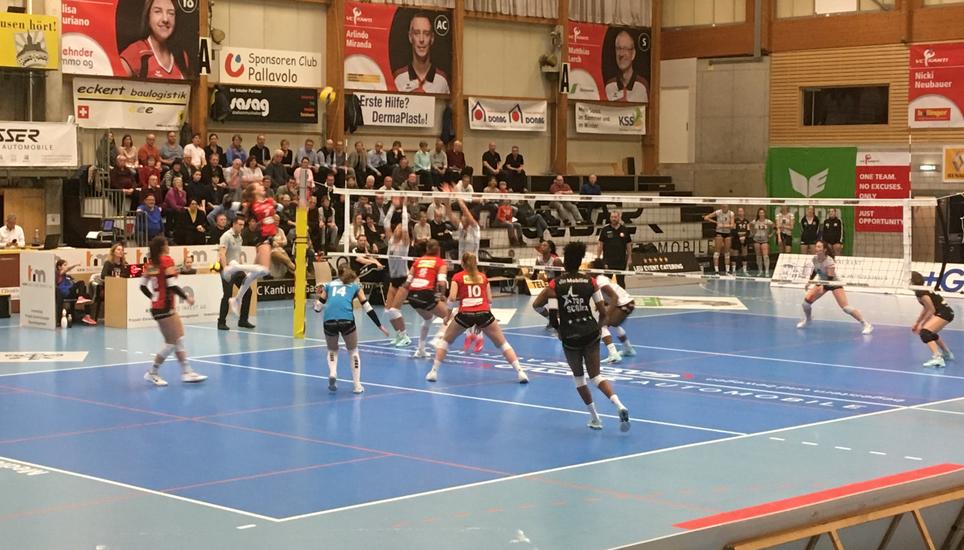Bereits im Hinspiel siegten die Damen des VC Kanti. Bild: Radio Munot