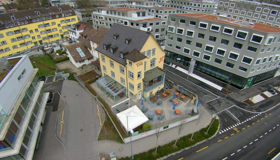 Die «Crossbox» liegt in unmittelbarer Nähe zum Schaffhauser Bahnhof. Bild: Stadtarchiv Schaffhausen