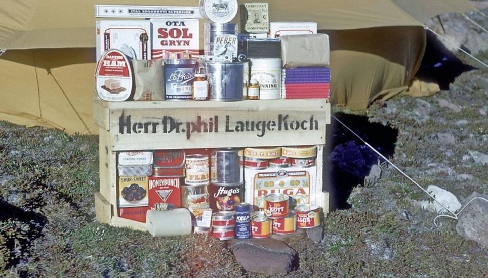 Verpflegungsration für zwei Personen für eine Woche. Bild: H. Büttler