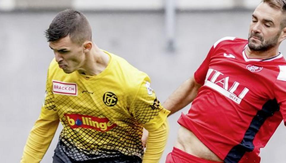 Immer mit Volldampf unterwegs: FCS-Aussenverteidiger Arijan Qollaku (l.) ist bekannt für seine Flügelsprints. Bild: R. Albrecht