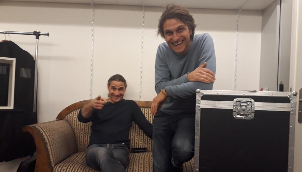 Die beiden Spassvögel: Wolfram und Gernot Bohnenberger. Bild: Radio Munot