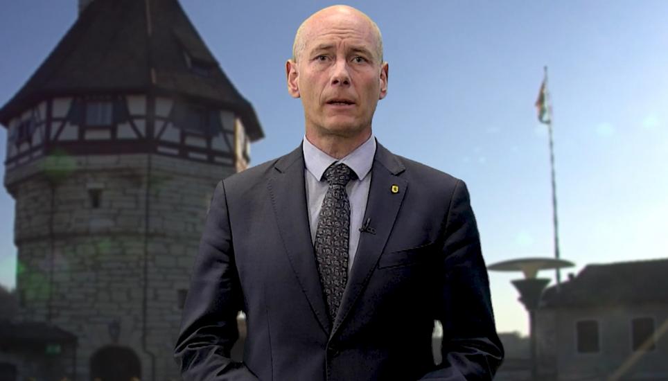 Regierunspräsident Martin Kessler richtet sich in einer Videobotschaft an die Schaffhauser Bevölkerung.