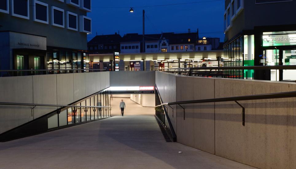 Bis Mitte Mai sollen die Sanierungsarbeiten in der Bahnhofsunterführung beendet sein, schreibt die Stadt Schaffhausen. Archivbild: Selwyn Hoffmann
