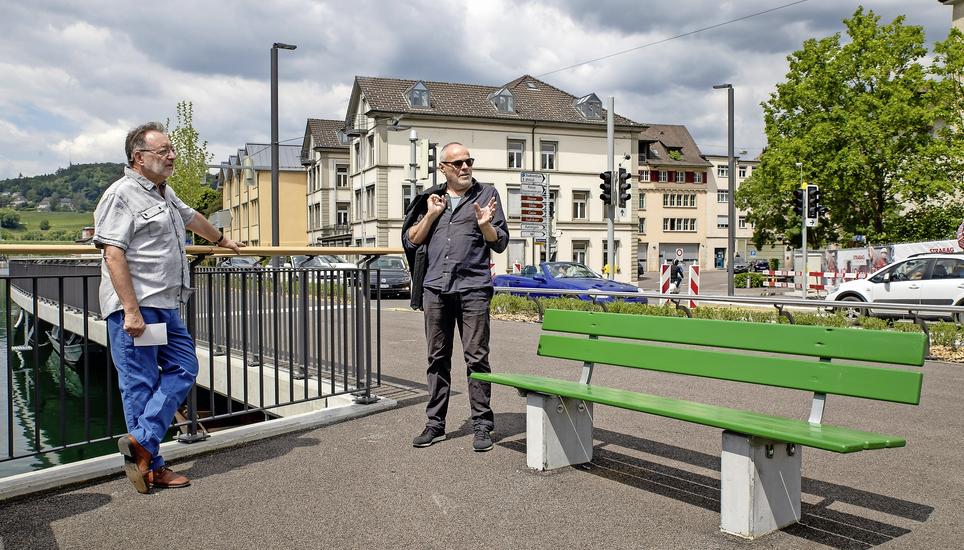 Carl Faas (links) und Christian Wäckerlin vom Architekturforum Scharf sind enttäuscht. Bild: Roberta Fele