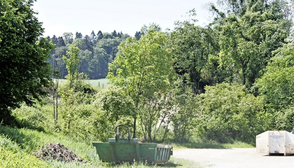Die frühere Kiesgrube wird heute zum Teil als Entsorgungsplatz genutzt. Bild: Dieter Ritter