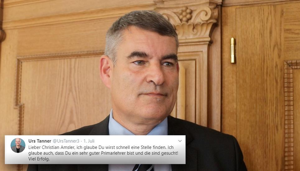 Urs Tanner lancierte am Mittwoch einen hämischen Angriff gegen Christian Amsler auf Twitter. Bild: OPP