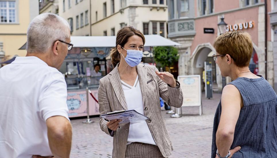 Petra Gössi will ihr Amt als Parteipräsidentin der FDP bis spätestens Ende Jahr niederlegen. Archivbild: Daniel Thüler