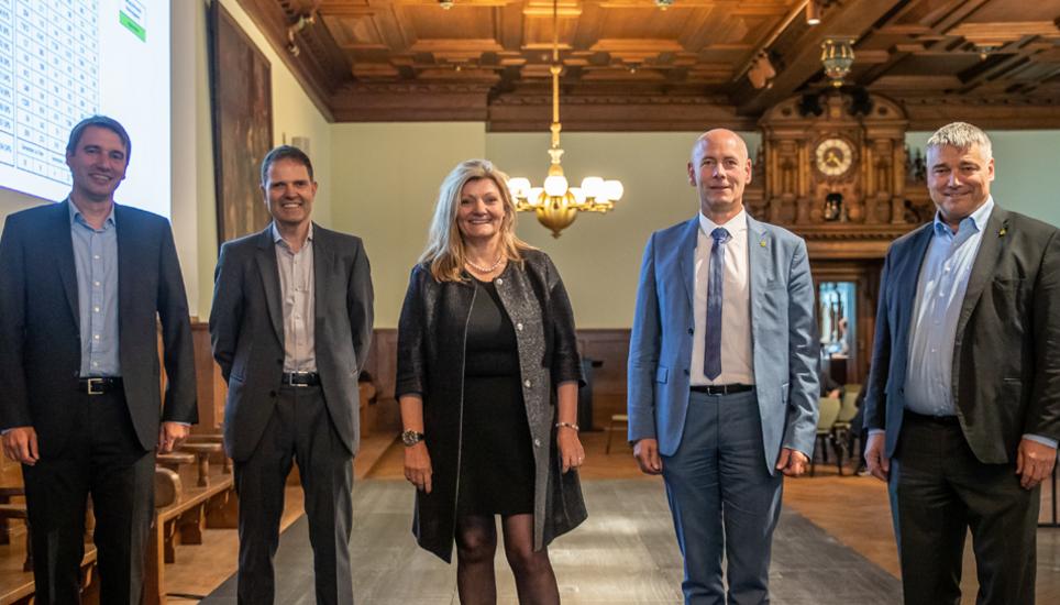 Der neu gewählte Schaffhauser Regierungsrat. Bild: Roberta Fele