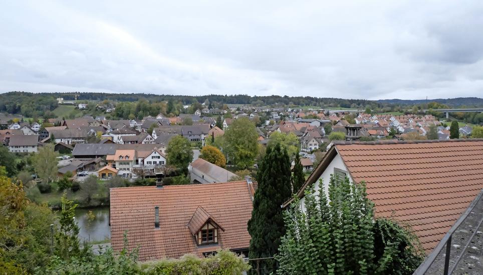 Sticht derzeit im Kanton Zürich hervor: Die Weinländer Gemeinde Kleinandelfingen (im Hintergrund).Bild: Alexander JOho