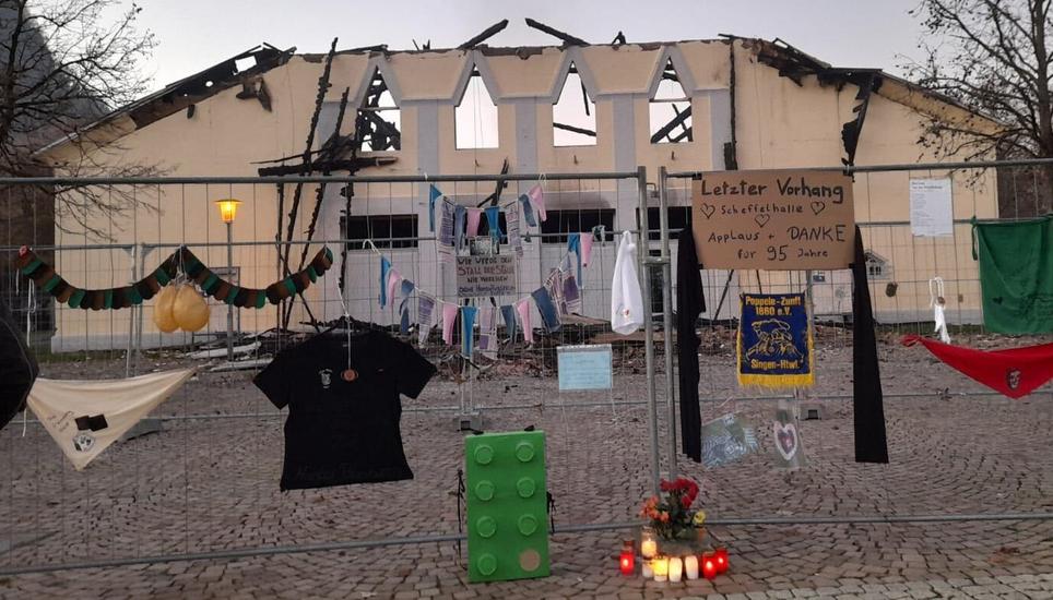 Die traditionsreiche Scheffelhalle in Singen erfährt viel Anteilnahme. Bild: Bettina Fele
