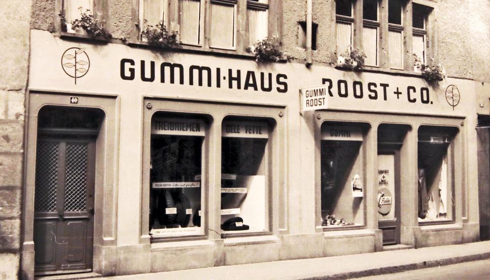 So sah es damals aus in der Unterstadt, als die Familie Roost das Geschäft noch selbst führte und dabei ihr ganzes Herzblut in den Technischen Handel steckte. Bild ZVG / Gummi Roost AG