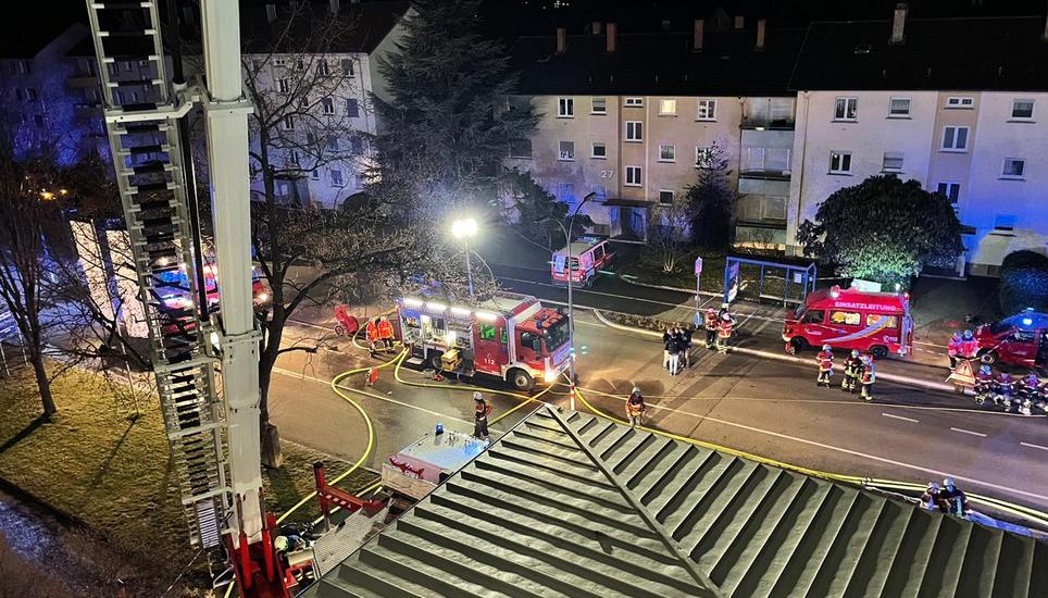 Die Feuerwehr wurde um kurz vor 22 Uhr alarmiert. Bild: zvg/FFW-Singen