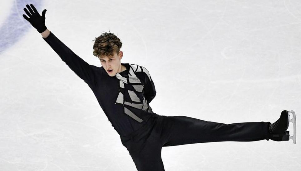 Starke Leistung in Stockholm: Lukas Britschgi qualifizierte sich für die Kür an der Eiskunstlauf-WM. Bild: Key
