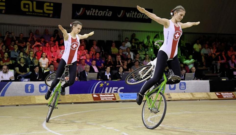 Das Schweizer Duo (Jeannine Graf/Nadine Zuberbühler) bei der Junioren-EM im Mai 2018 in Bazenheid SG. Bild: zVg