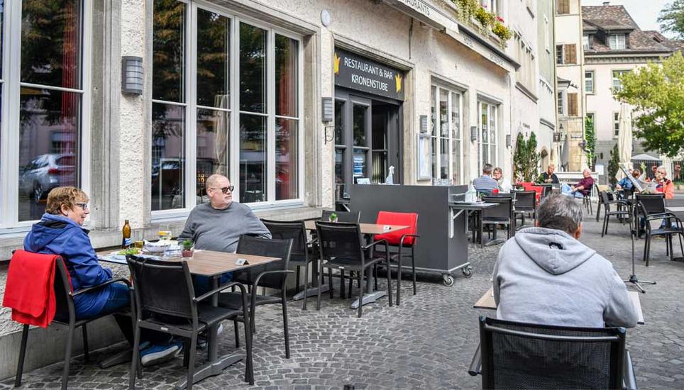 Die Aussengastronomie darf wieder öffnen. Bild: Melanie Duchene