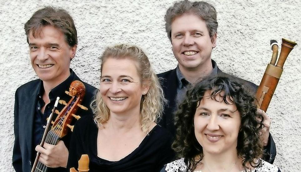 Das Markgräfler Barockensemble, bestehend aus (v.l.) Armin und Katharina Bereuter sowie Christian und Barbara Leitherer, tritt am Sonntag in Diessenhofen auf. Bild: zVg