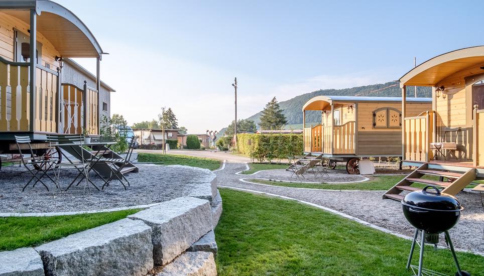 Plätze sind heiss begehrt: Der Campingplatz in Wagenhausen. Bild: zVg
