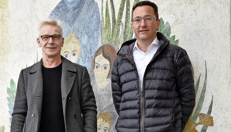 Der neue und der vorherige Wasterkinger Gemeindepräsident: Rolf Meyer (links) und Peter Zuberbühler. Bild: Alexander Joho