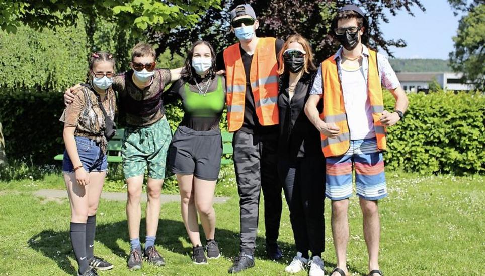Hauptsache bunt: So lautet das Motto der Klasse 3nb. Bild: Mahara Rösli