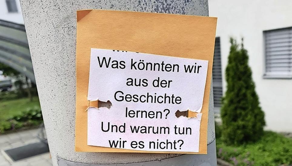 Einer der Propagandazettel in Henggart. Bild: zvg