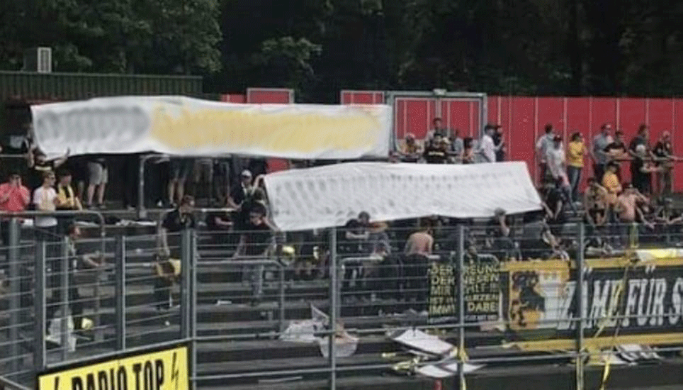 Das Banner sorgte schweizweit für Empörung. Bild: zvg