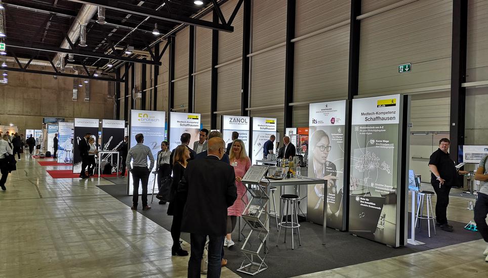 Der Schaffhauser Gemeinschaftsstand an der Medtech Expo. Bild: zvg