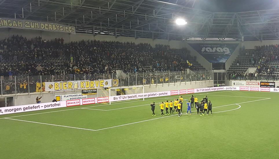 Für das Spiel gegen den FC Aarau werden viele Zuschauer erwartet. Beim FC Schaffhausen hofft man auf ähnlich viele Fans wie bei der Stadioneröffnung im Jahr 2017. Bild: OPP