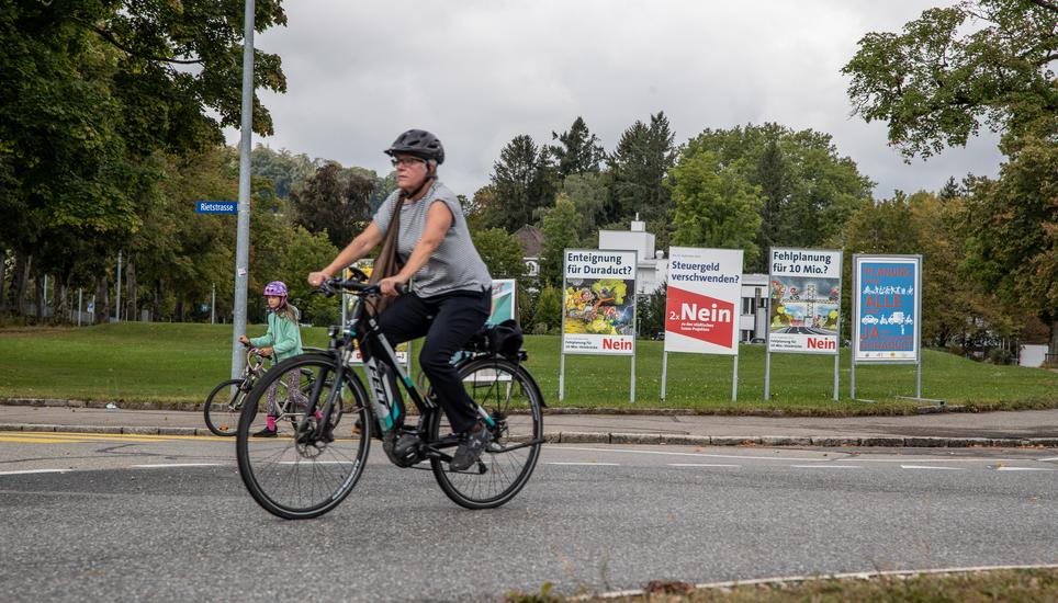 Der Planungskredit für die Velo- und Fussgängerbrücke Duraduct wurde abgelehnt. Bild: Roberta Fele