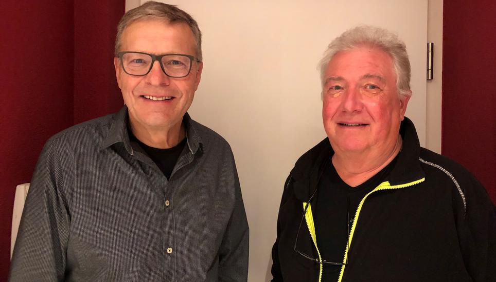 Bernhard Müller, links, freut sich auf das Event. Bild: Radio Munot