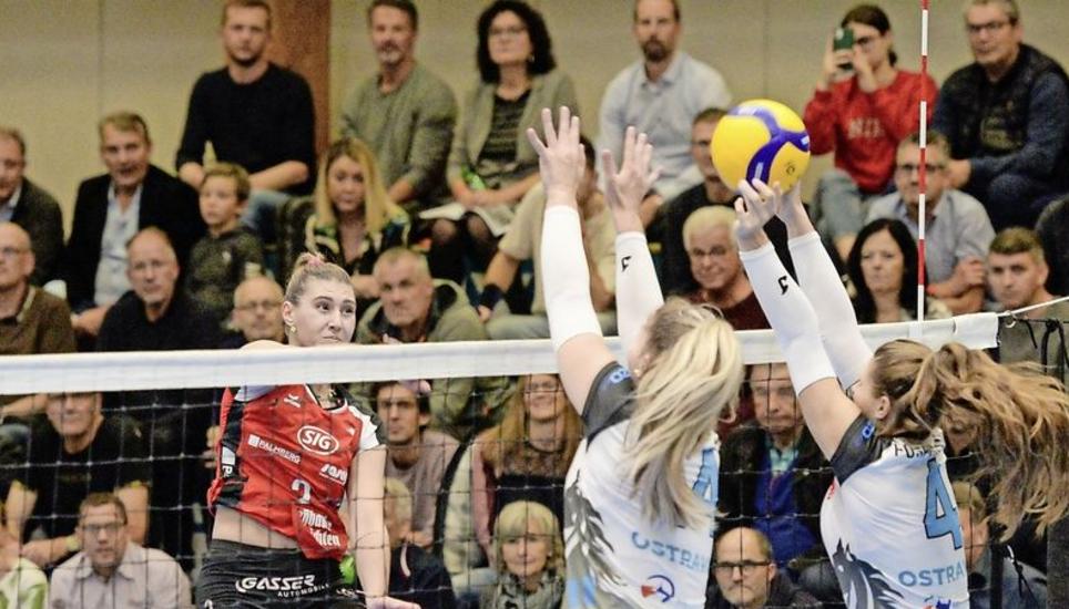 Ein ganz sicherer Wert im Kanti-Angriff war beim 3:2 gegen Ostrava Korina Perkovac (l.). Bild: R. Standke