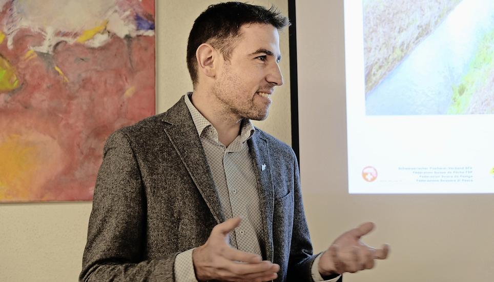 Samuel Gründlers «feu sacré» fürs Wasser sprang auf das Publikum über. Bild: Thomas Brack