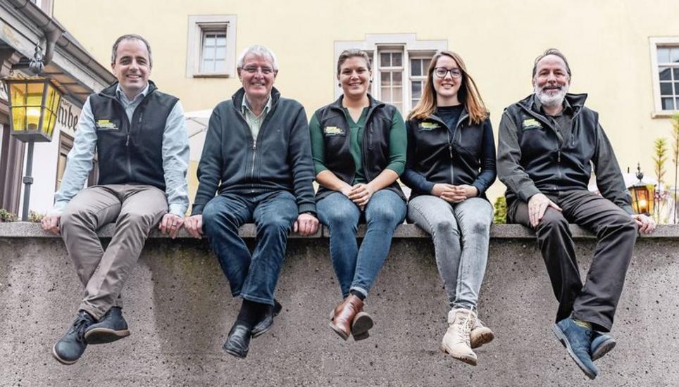 Nehmen vom Jahr 2021 viel Erfreuliches mit (v. l.): Christoph Müller, Hansruedi Meier, Martina Isle, Sarah Bänziger und Bernhard Egli. Bild: Melanie Duchene