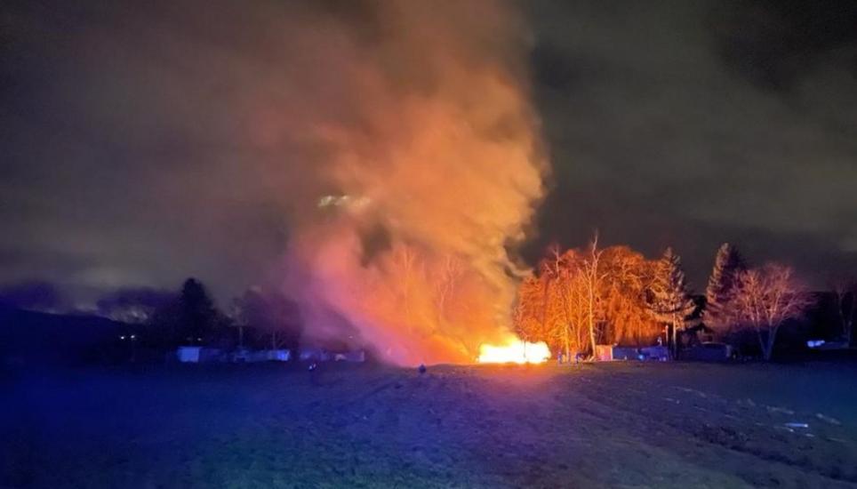 Der Schrebergarten befindet sich in der Nähe der Schweizer Grenze. Bild: Freiwillige Feuerwehr Rielasingen-Worblingen