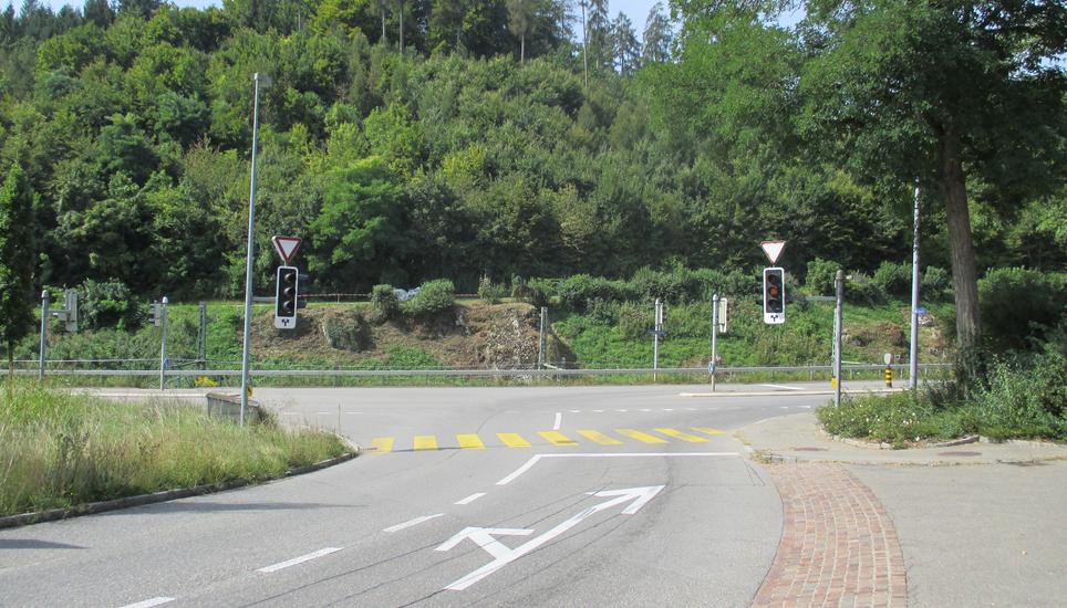 Die «Kreuzung des Anstosses» in Neuhausen am Rheinfall. Bild: zvg