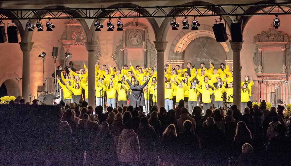 Aufgrund der Corona-Situation wurde das Konzert in die Münstersenke verlegt. Bild: Jeannette Vogel
