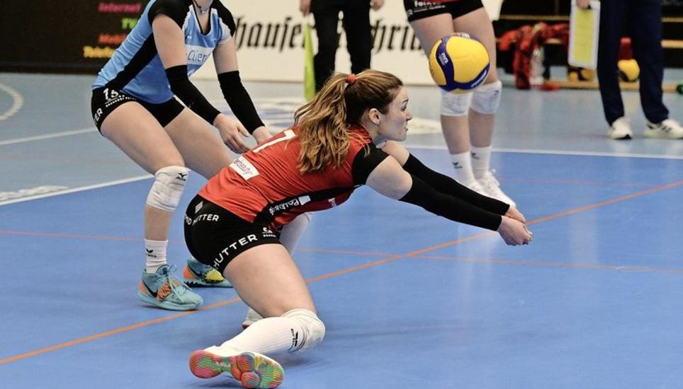 Romy Jatzko wurde gestern mit dem Service häufig angespielt. Bild: Reinhard Standke