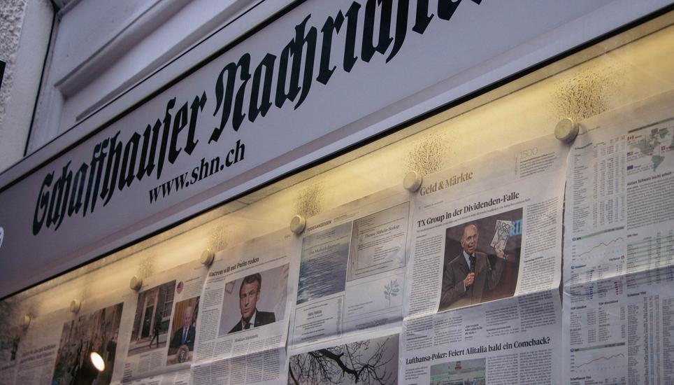 In der verkauften Normalauflage an den Erscheinungstagen erreicht die einzige Schaffhauser Tageszeitung gesamthaft 40'000 Leserinnen und Leser. Bild: Lea Biedermann