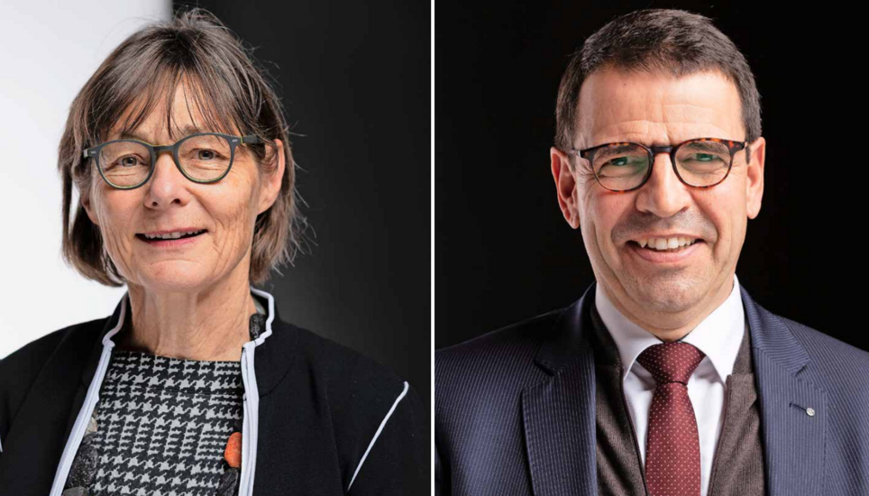 Sind sich kaum einig zur Organspende: Die Schaffhauser SP-Nationalrätin Martina Munz und der Aargauer FDP-Nationalrat Matthias Jauslin. Bilder: Key