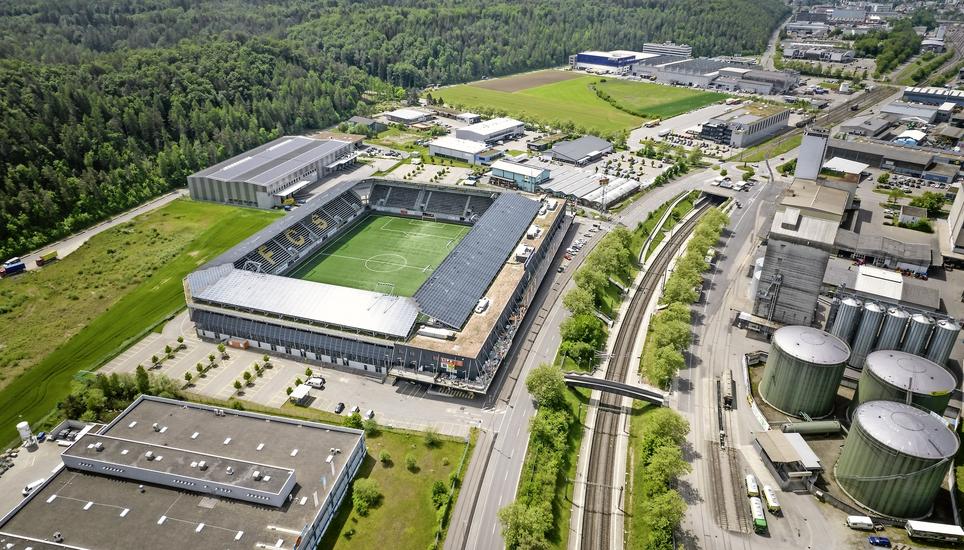 In Sachen Sicherheit gebe es gemäss der Polizei Verbesserungspotenzial beim Stadion im Herblingertal. Bild: Roberta Fele