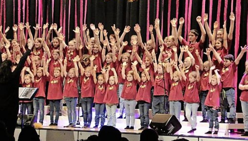 Die «Wylandmeisli» in der Wylandhalle in Henggart. Bild: lwe