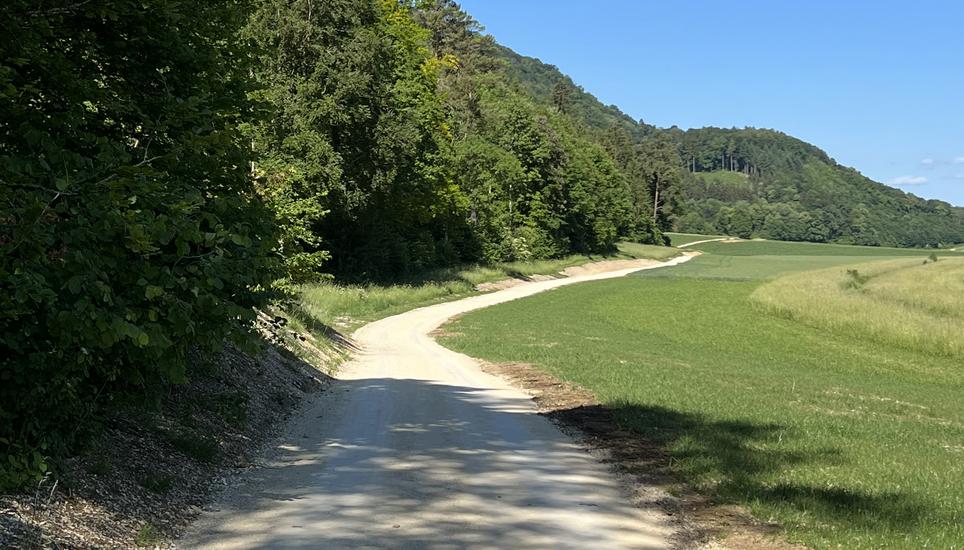 Der Neubauteil des Radwegs. Bild: zvg