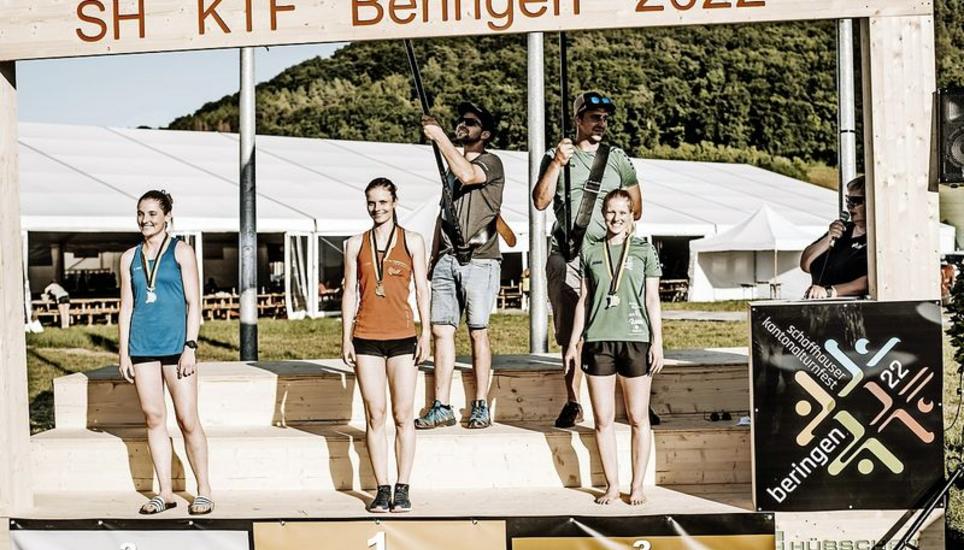 Aktive Beringer Turnvereine: Andrea Schlatter, Turnfestsiegerin im Leichtathletik-Vierkampf der Frauen, gehört dem erweiterten Beringer OK an. Bilder: zvg