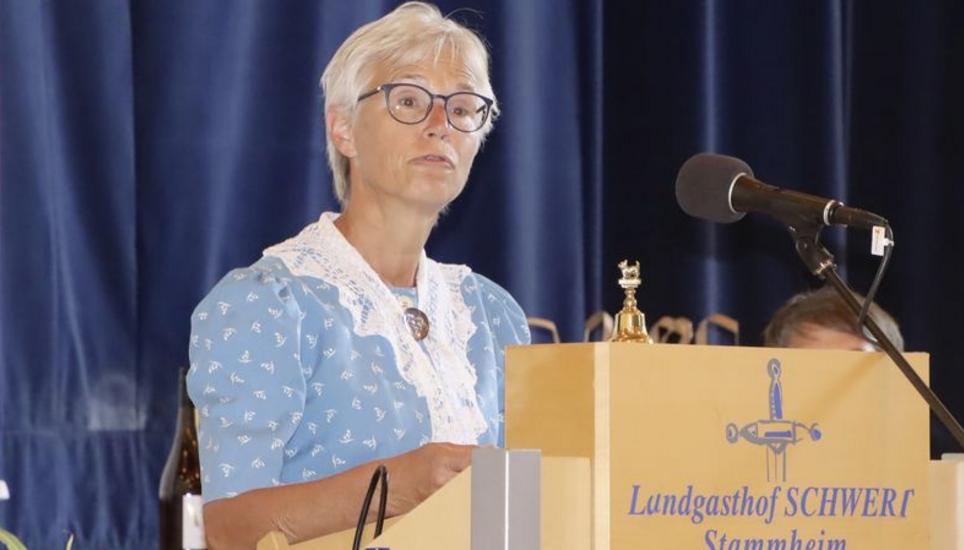 Präsidentin Evelyne Farner-Brandenberger führte durch die GV. Bild: Romü