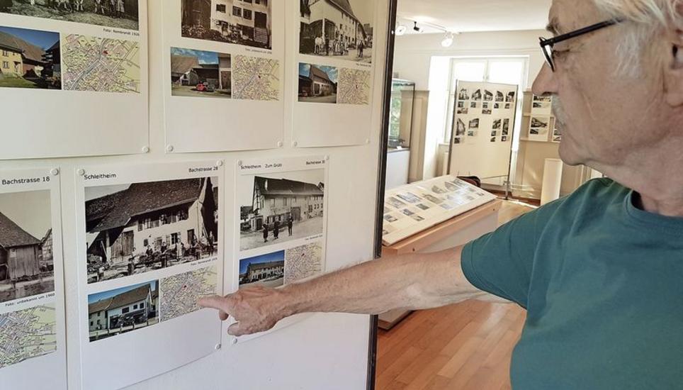Willi Bächtold kennt zu jedem Schleitheimer Haus eine Geschichte. Bild: Andreas Schiendorfer