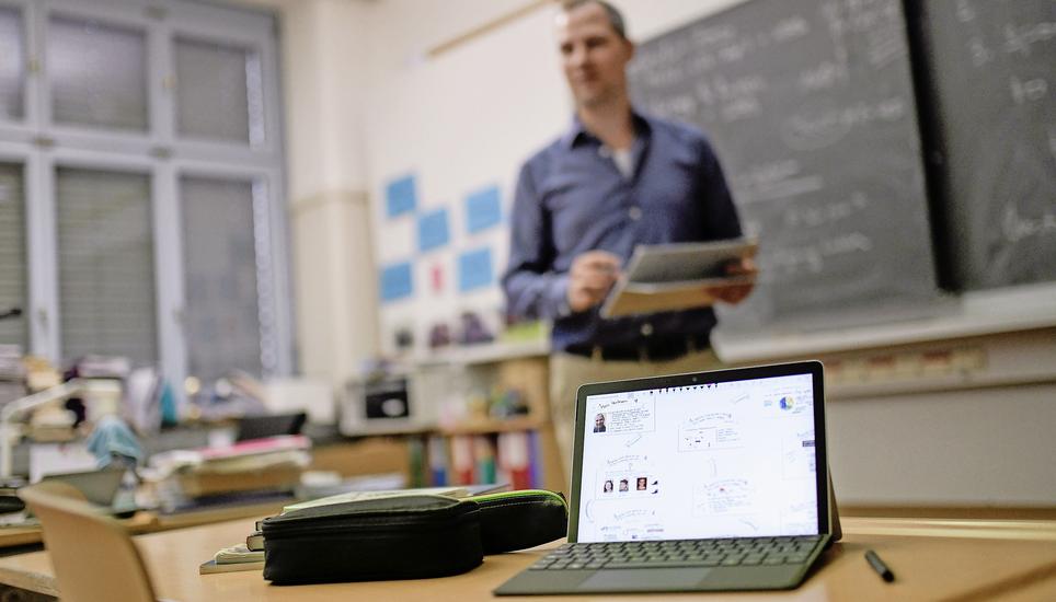 2017 noch eine Ausnahme, heute Standard im Kanton Schaffhausen: Tablets in Schulzimmern. Bild: Melanie Duchene
