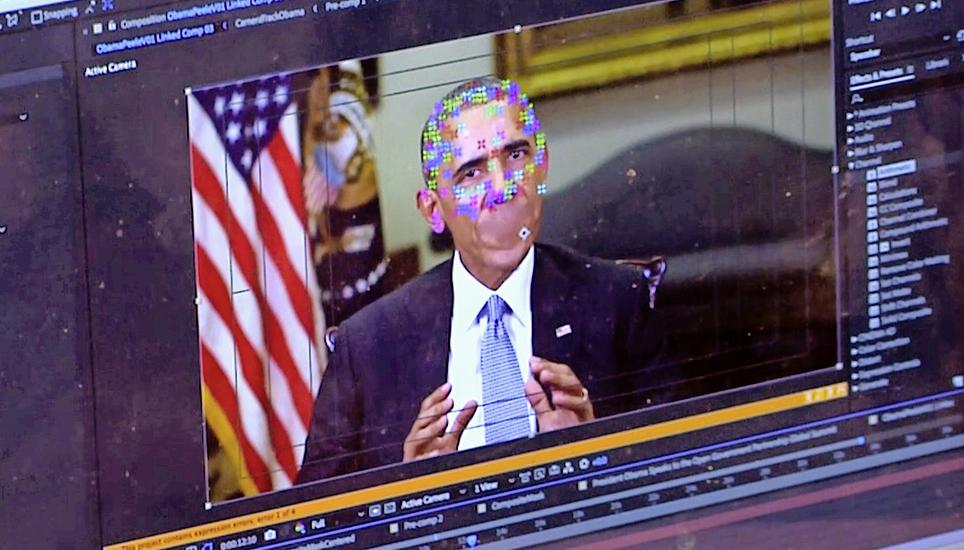 Der ehemalige US-Präsident Barack Obama taucht in einem manipulierten Video auf. Eine Software ermöglicht es, ihn Worte sagen zu lassen, die er in Tat und Wahrheit nie ausgesprochen hat. Bild: Key