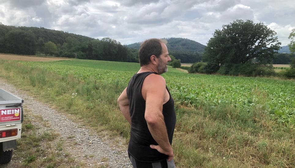 Macht sich Sorgen um die Felder: Christoph Graf, Präsident Schaffhauser Bauernverband. Bild: Radio Munot