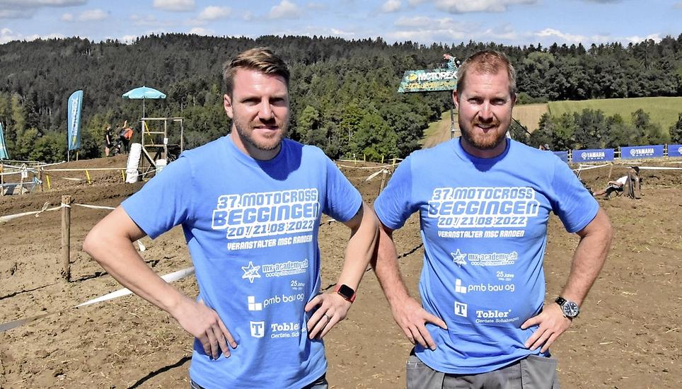 Zufriedenes OK-Präsidium: Reto Wanner (links) und Thomas Hensch vor der Strecke.