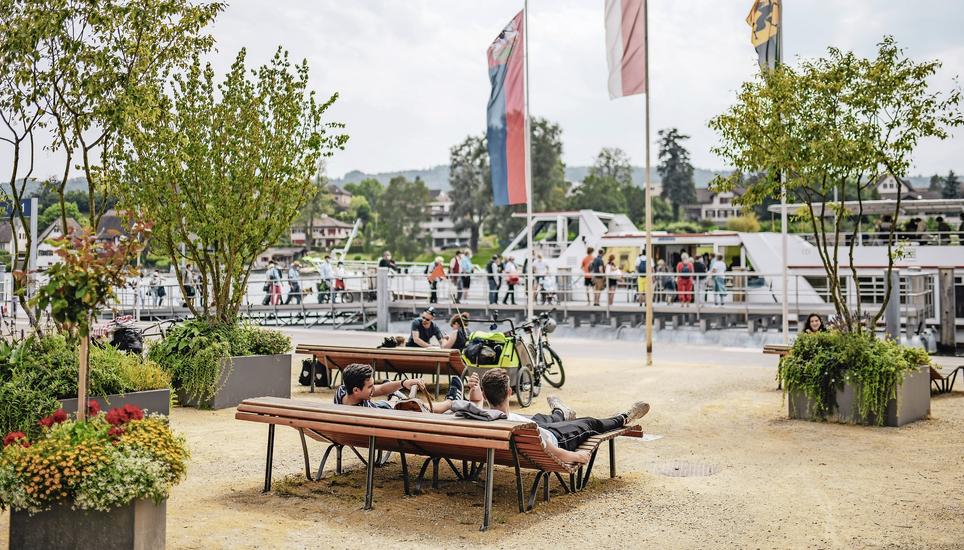 Die Steiner Schiffländi soll saniert und neu gestaltet werden. Wie genau - da gibt es allerdings unterschiedliche Auffassungen. Bild: Melanie Duchene